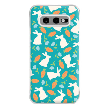 Bunnies And Carrots - Easter Patterns Phone Case for Galaxy S10e