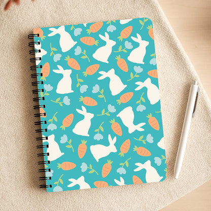 Bunnies And Carrots - Easter Patterns Notepad