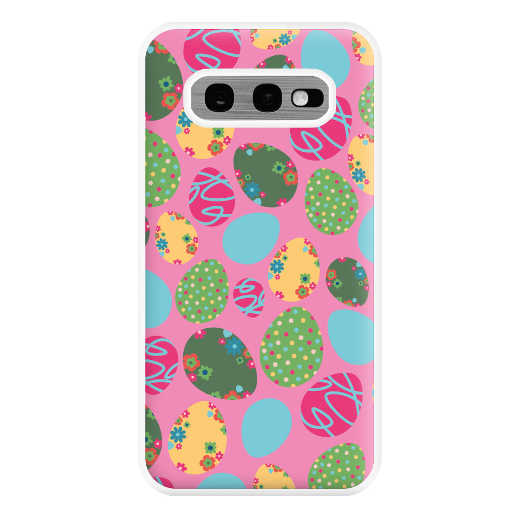 Pink Easter Eggs - Easter Patterns Phone Case for Galaxy S10e