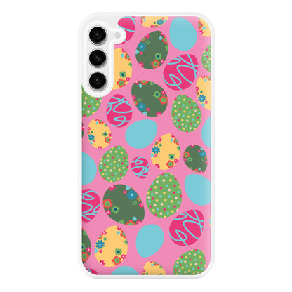 Pink Easter Eggs - Easter Patterns Phone Case for Galaxy S23FE