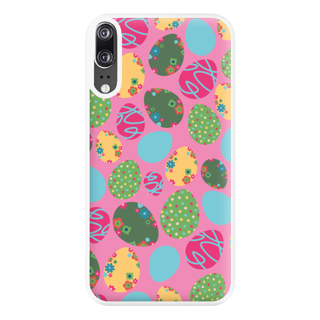 Pink Easter Eggs - Easter Patterns Phone Case for Huawei P20