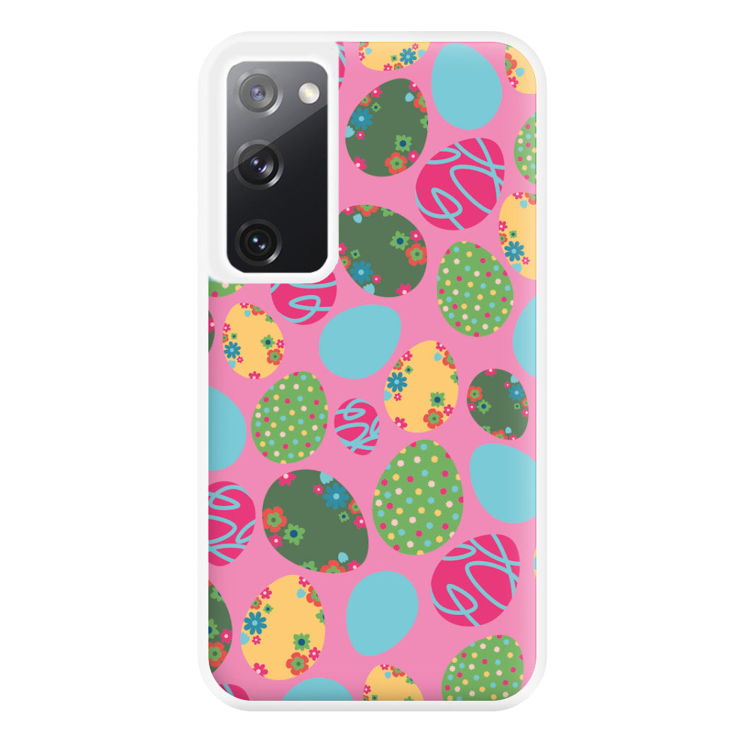 Pink Easter Eggs - Easter Patterns Phone Case for Galaxy S20FE