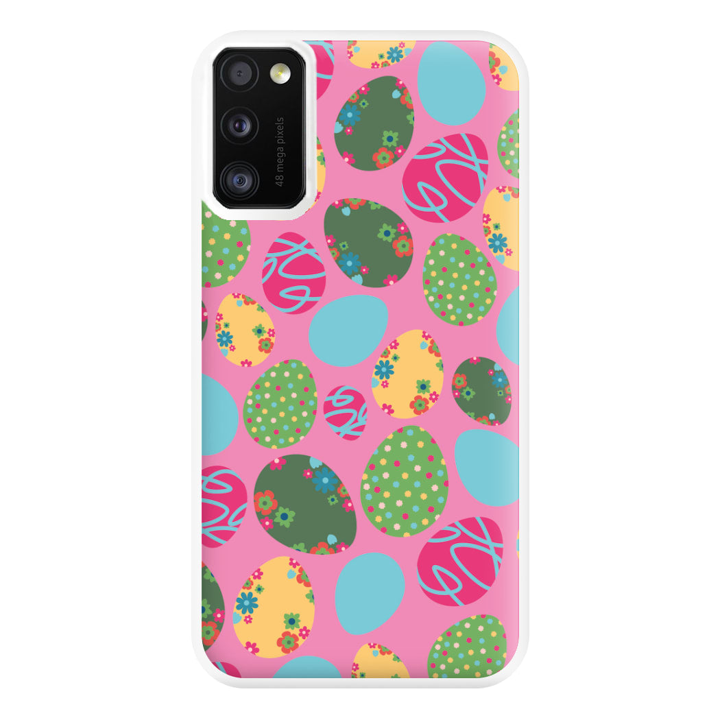 Pink Easter Eggs - Easter Patterns Phone Case for Galaxy A41