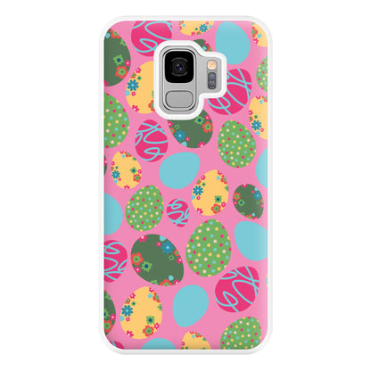 Pink Easter Eggs - Easter Patterns Phone Case for Galaxy S9 Plus