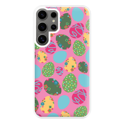 Pink Easter Eggs - Easter Patterns Phone Case for Galaxy S24 Ultra