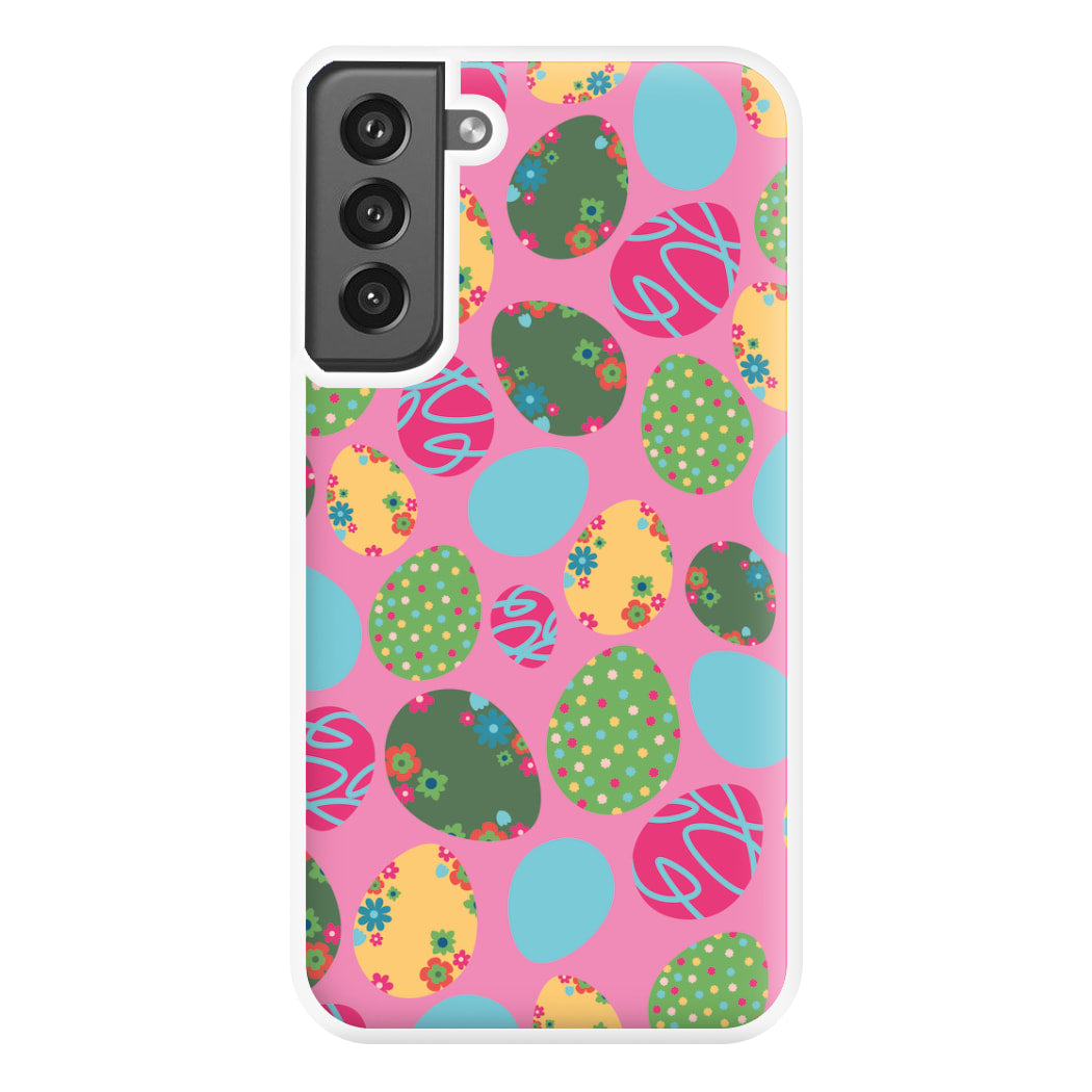 Pink Easter Eggs - Easter Patterns Phone Case for Galaxy S21FE