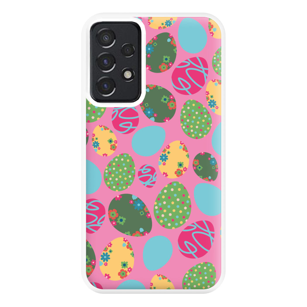 Pink Easter Eggs - Easter Patterns Phone Case for Galaxy A52 / A52s