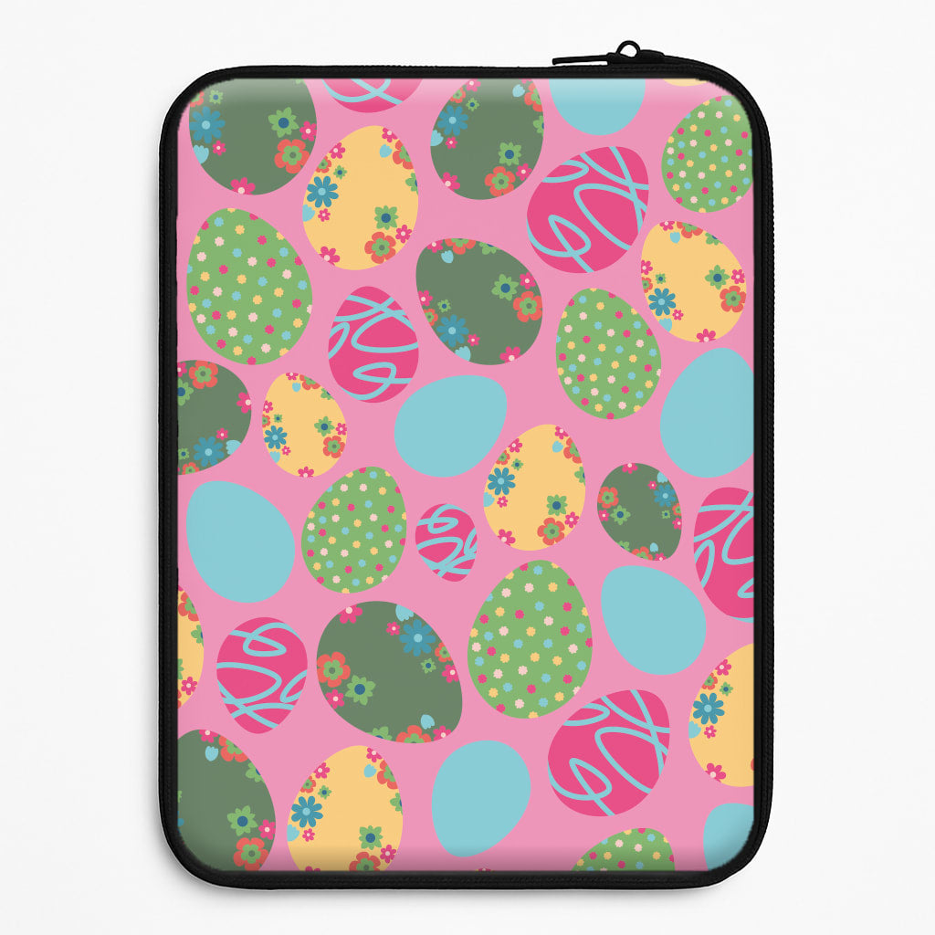 Pink Easter Eggs - Easter Patterns Laptop Sleeve