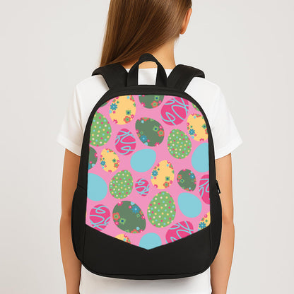 Pink Easter Eggs - Easter Patterns Large School Bag