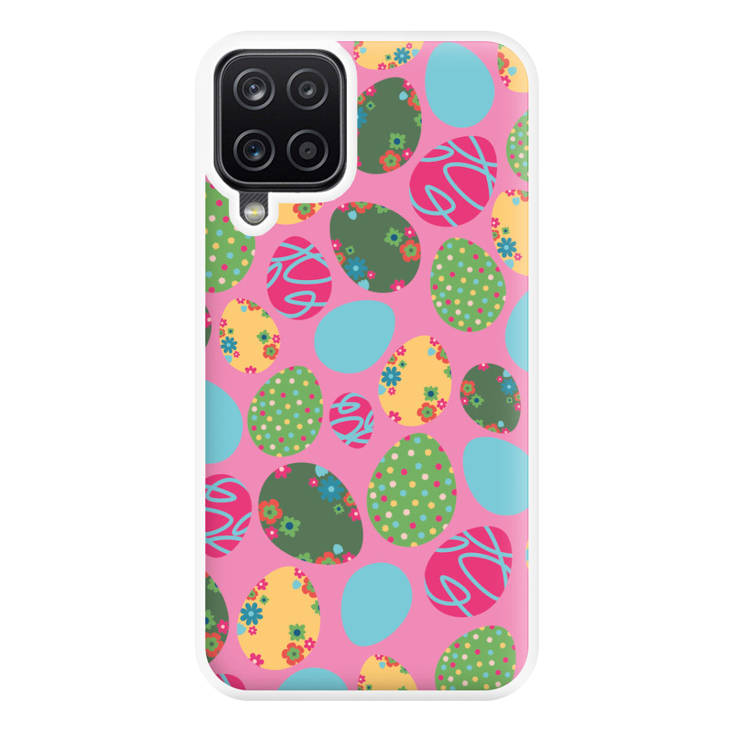 Pink Easter Eggs - Easter Patterns Phone Case for Galaxy A12