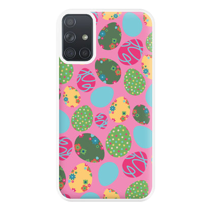 Pink Easter Eggs - Easter Patterns Phone Case for Galaxy A71