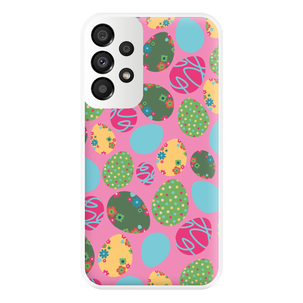 Pink Easter Eggs - Easter Patterns Phone Case for Galaxy A33