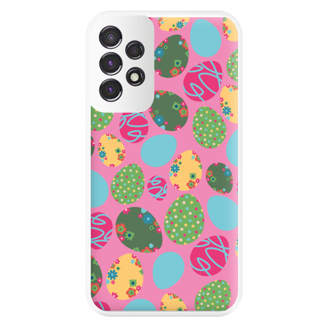 Pink Easter Eggs - Easter Patterns Phone Case for Galaxy A53