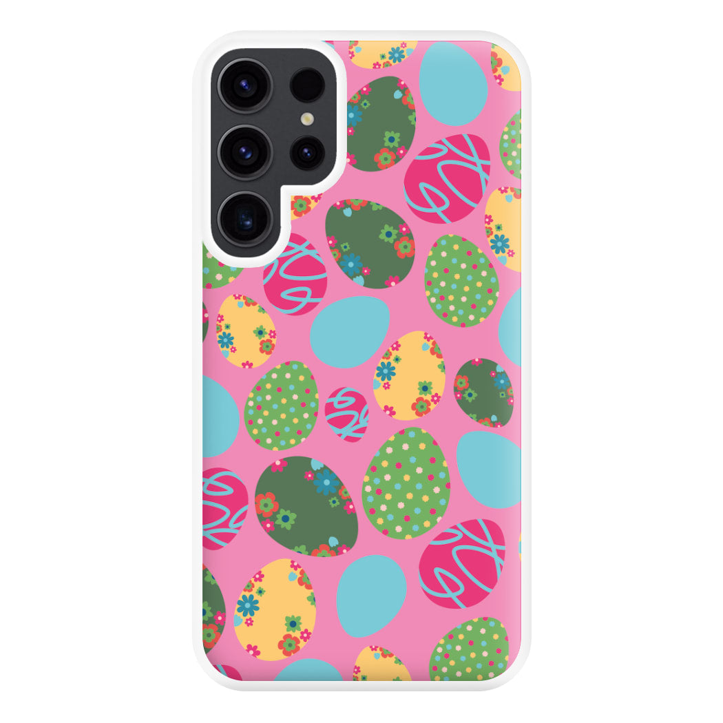 Pink Easter Eggs - Easter Patterns Phone Case for Galaxy S23 Ultra