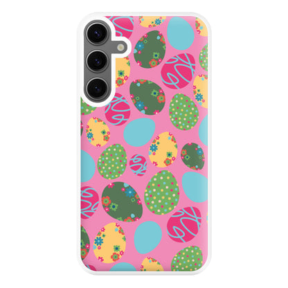 Pink Easter Eggs - Easter Patterns Phone Case for Galaxy S24FE