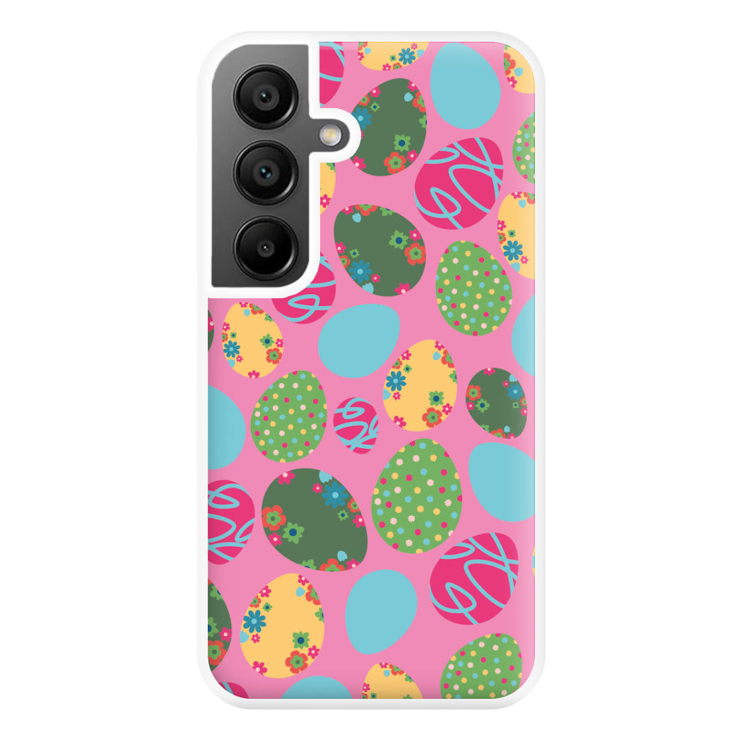 Pink Easter Eggs - Easter Patterns Phone Case for Galaxy A55