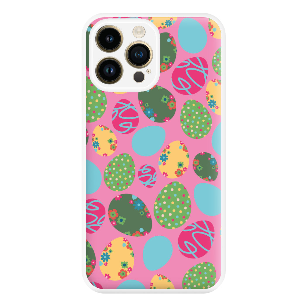 Pink Easter Eggs - Easter Patterns Phone Case for iPhone 14 Pro Max