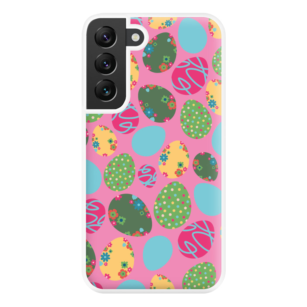 Pink Easter Eggs - Easter Patterns Phone Case for Galaxy S22 Plus