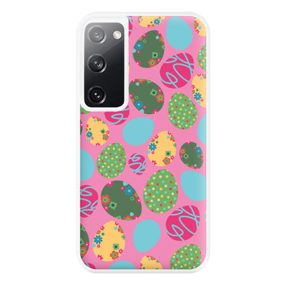 Pink Easter Eggs - Easter Patterns Phone Case for Galaxy S20