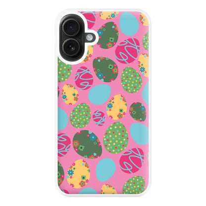 Pink Easter Eggs - Easter Patterns Phone Case for iPhone 16 Plus