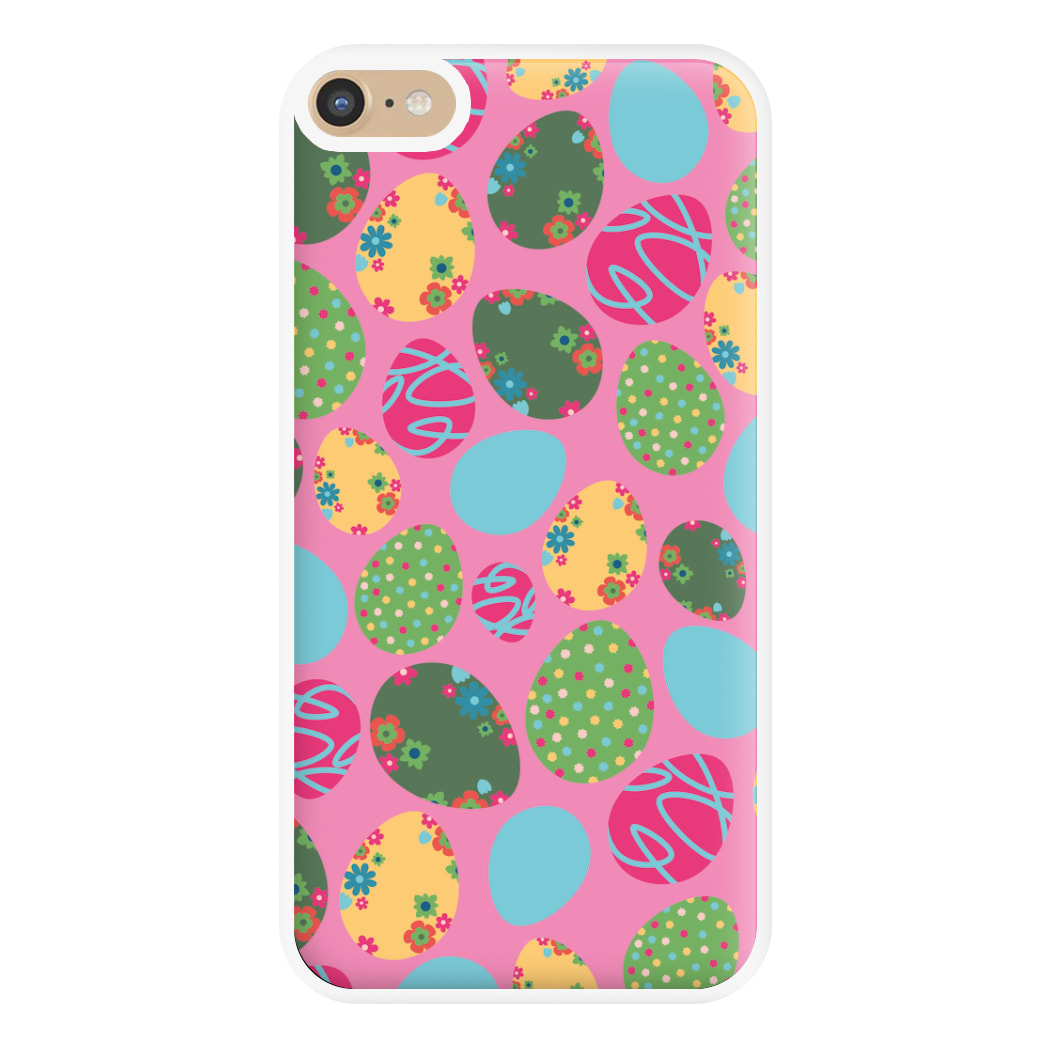 Pink Easter Eggs - Easter Patterns Phone Case for iPhone 6 Plus / 7 Plus / 8 Plus