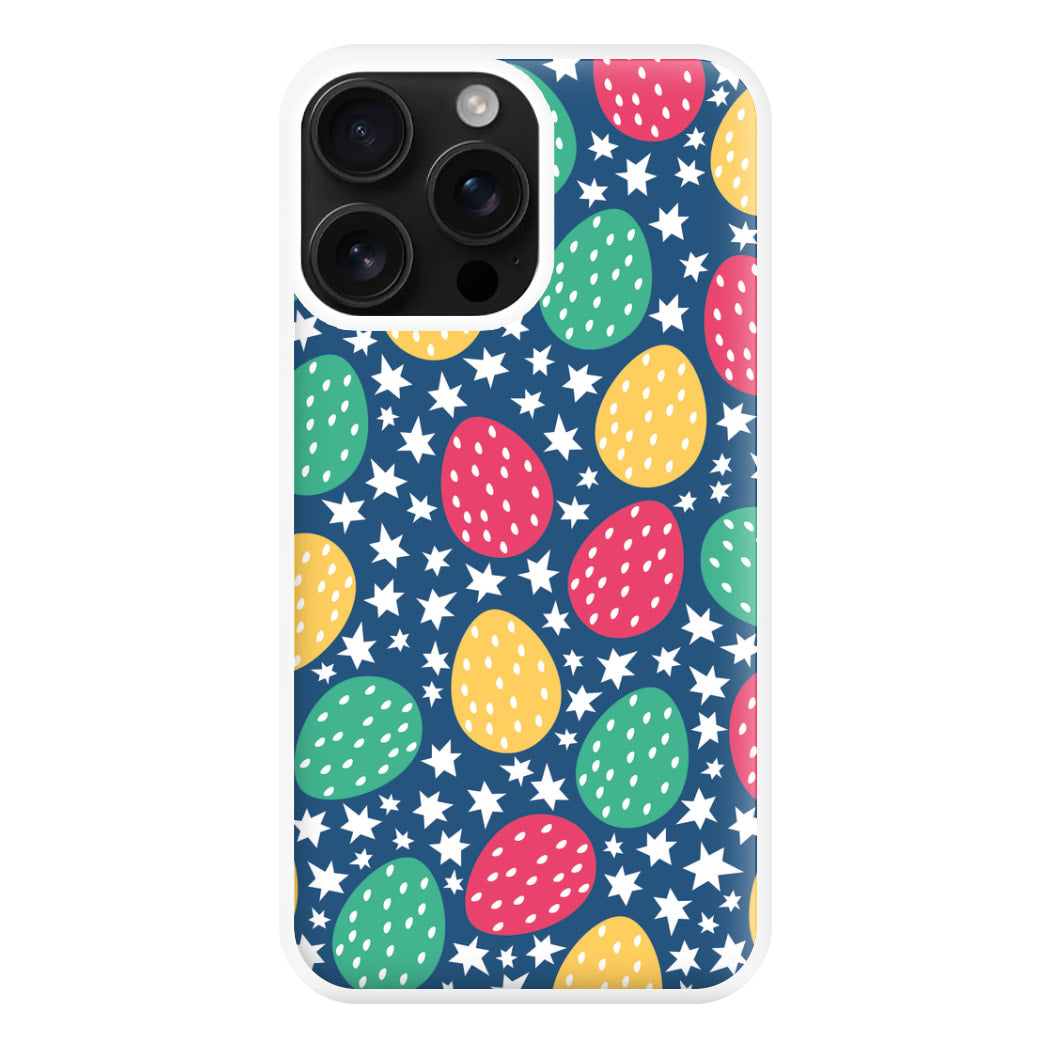 Blue Easter Eggs - Easter Patterns Phone Case for iPhone 16 Pro Max