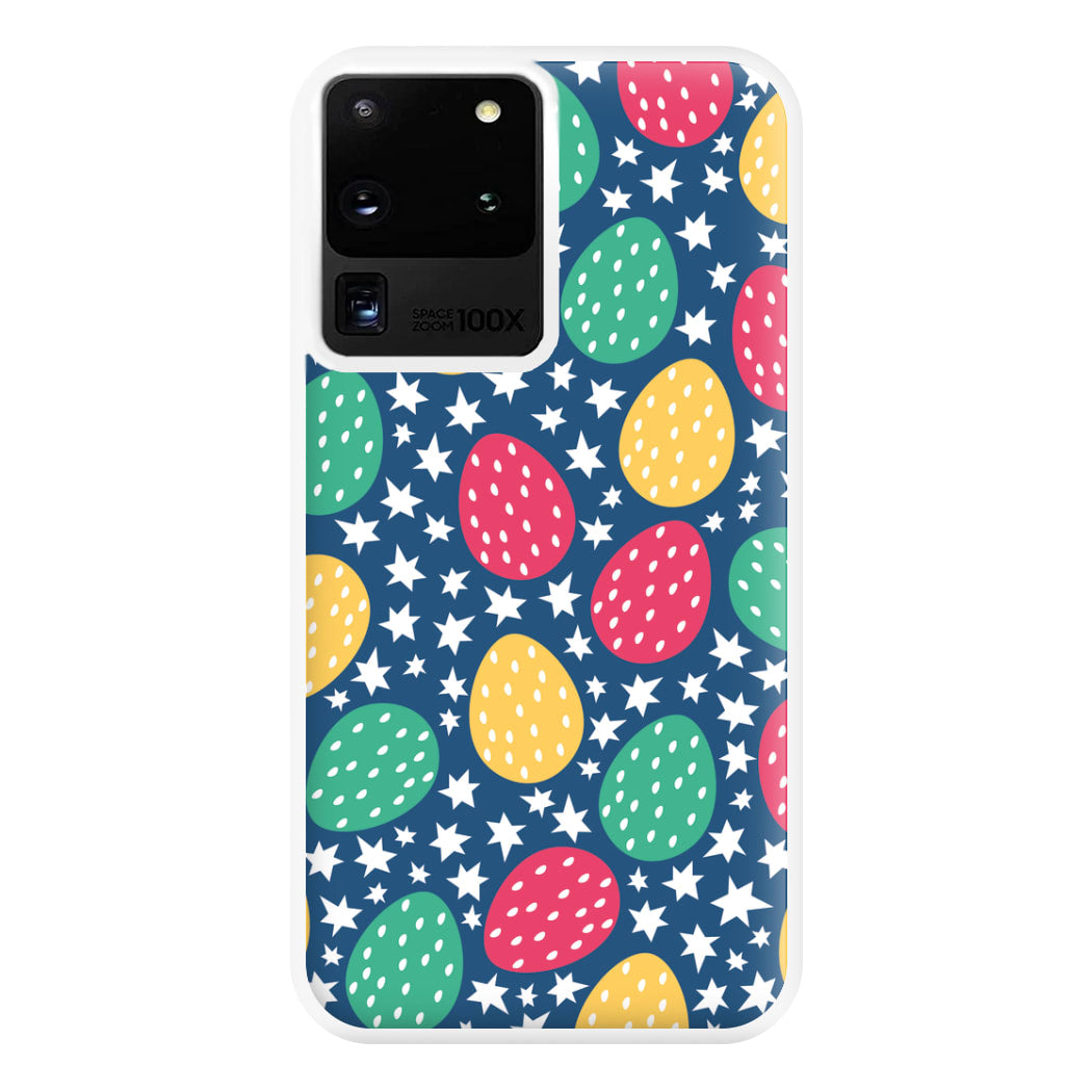 Blue Easter Eggs - Easter Patterns Phone Case for Galaxy S20 Ultra