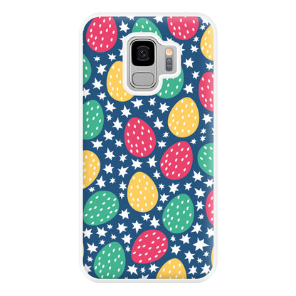 Blue Easter Eggs - Easter Patterns Phone Case for Galaxy S9 Plus