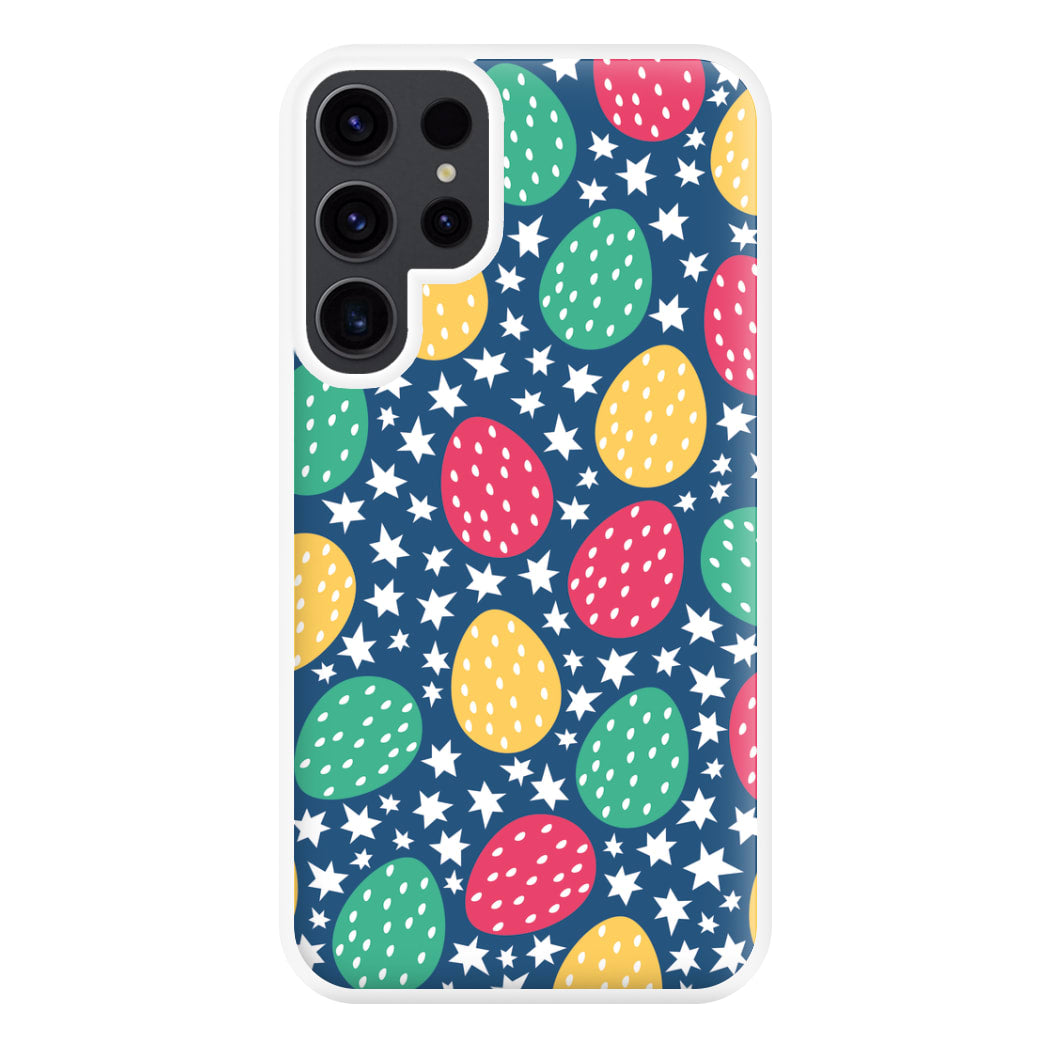 Blue Easter Eggs - Easter Patterns Phone Case for Galaxy S23 Ultra