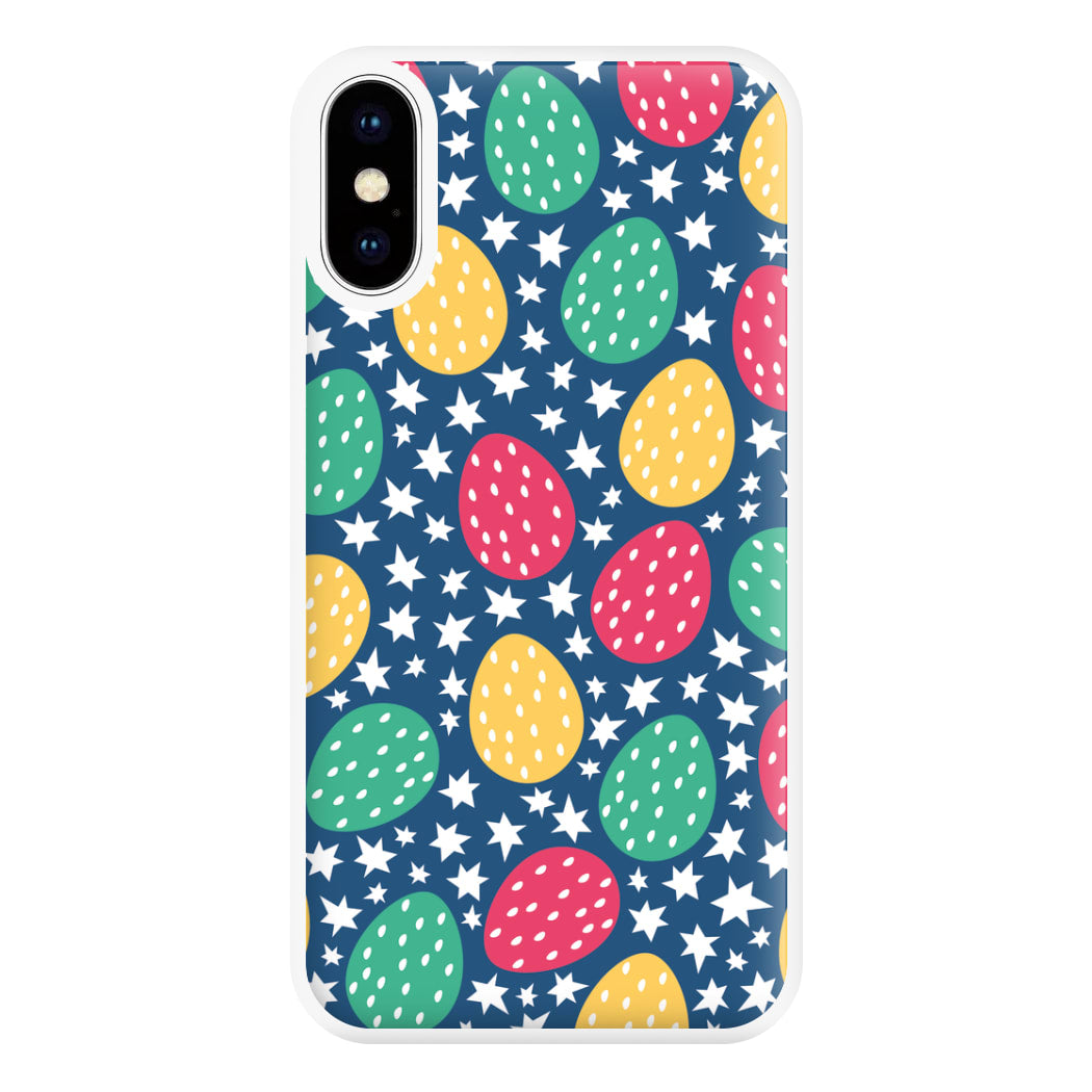 Blue Easter Eggs - Easter Patterns Phone Case for iPhone XS Max