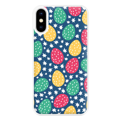 Blue Easter Eggs - Easter Patterns Phone Case for iPhone XS Max