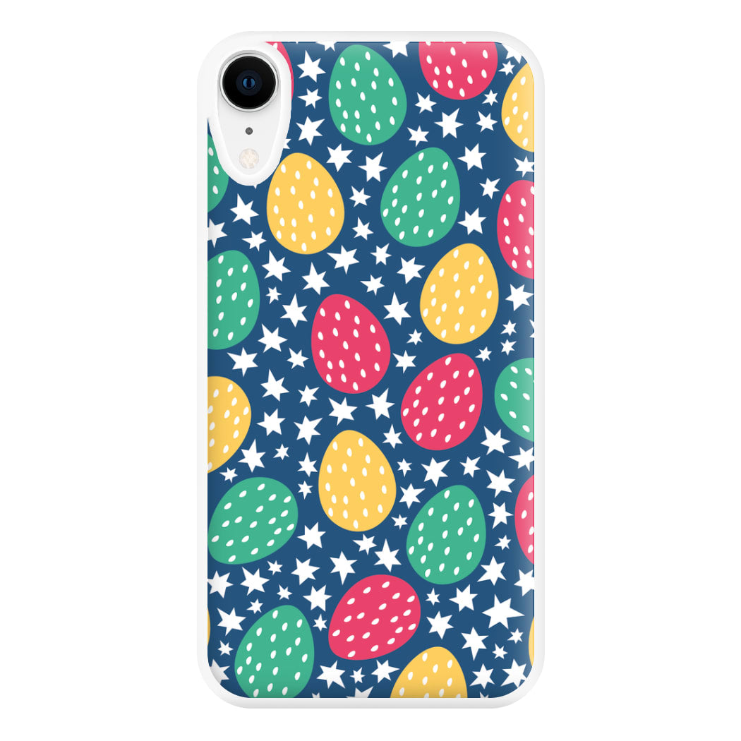 Blue Easter Eggs - Easter Patterns Phone Case for iPhone XR