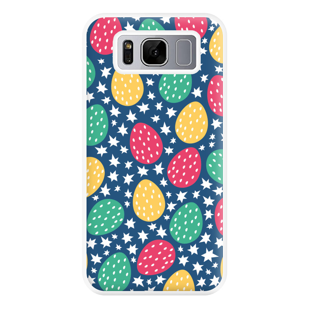 Blue Easter Eggs - Easter Patterns Phone Case for Galaxy S8 Plus