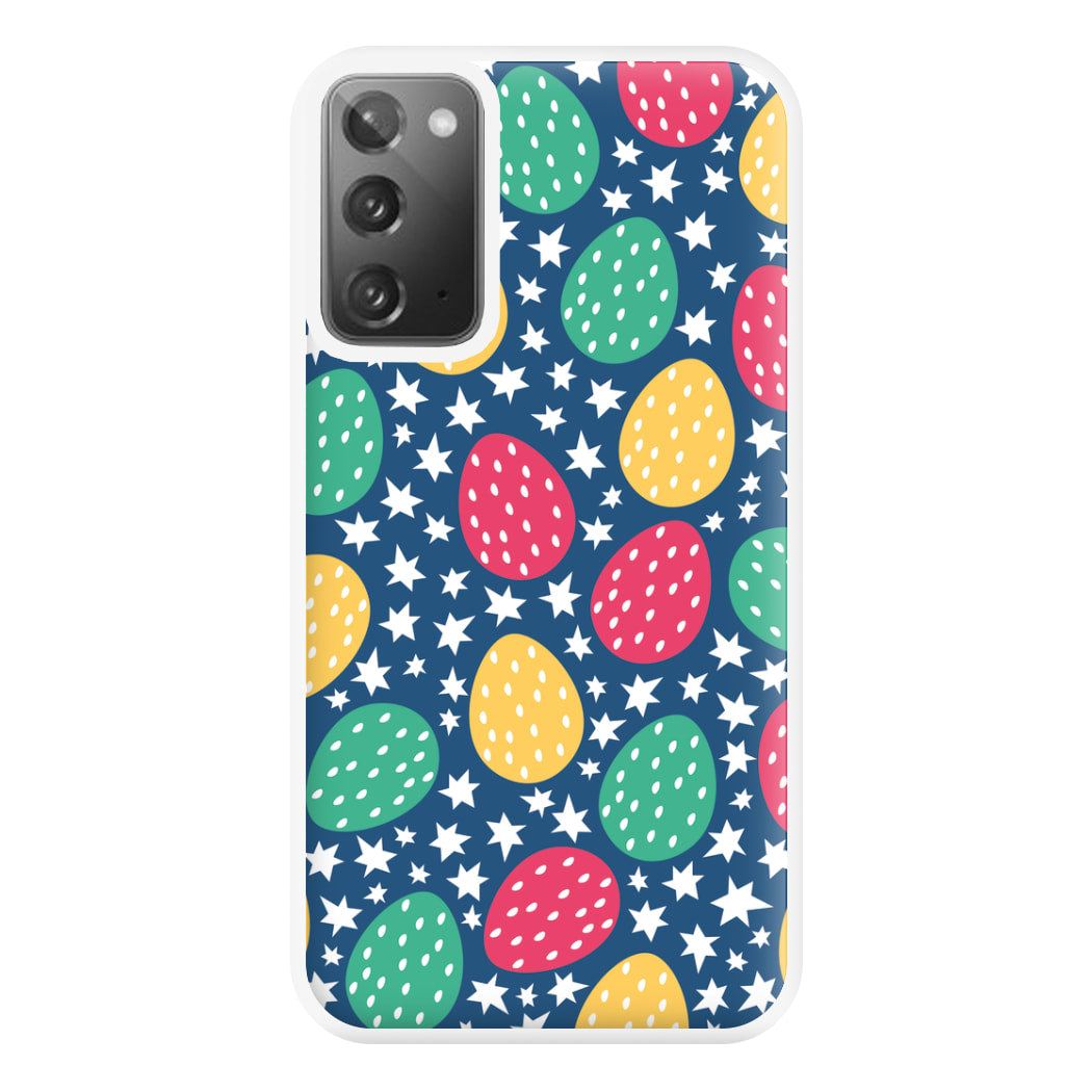 Blue Easter Eggs - Easter Patterns Phone Case for Galaxy Note 20 Ultra