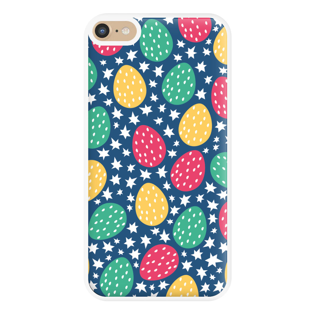 Blue Easter Eggs - Easter Patterns Phone Case for iPhone 6 Plus / 7 Plus / 8 Plus