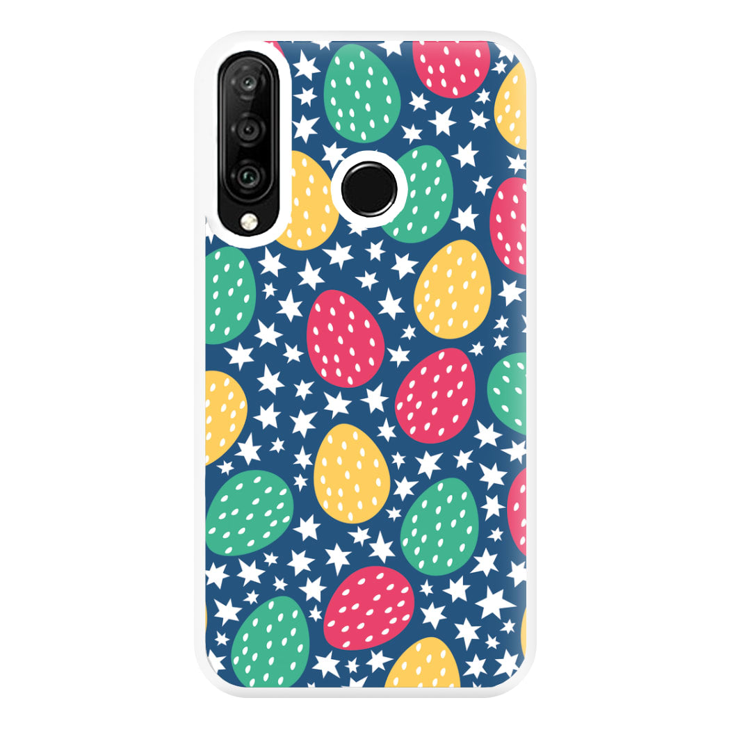 Blue Easter Eggs - Easter Patterns Phone Case for Huawei P30 Lite