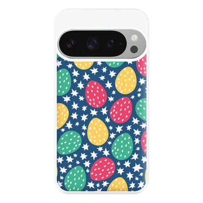 Blue Easter Eggs - Easter Patterns Phone Case for Google Pixel 9 Pro XL