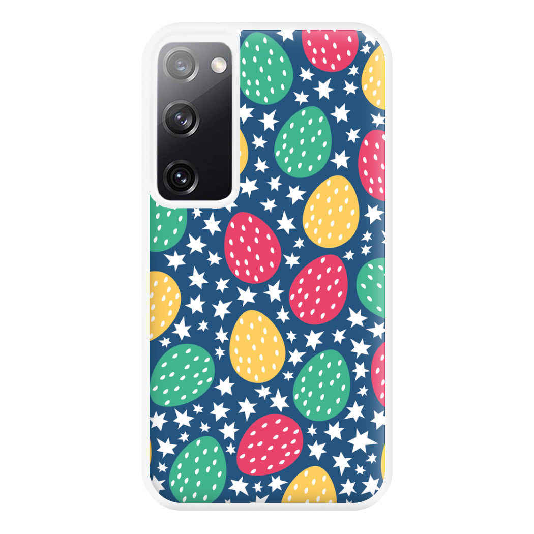 Blue Easter Eggs - Easter Patterns Phone Case for Galaxy S20