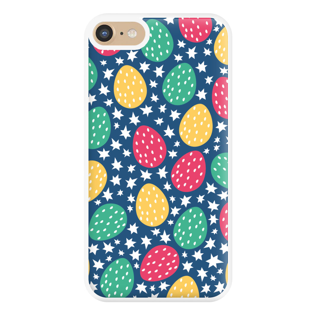 Blue Easter Eggs - Easter Patterns Phone Case for iPhone 6 / 7 / 8 / SE