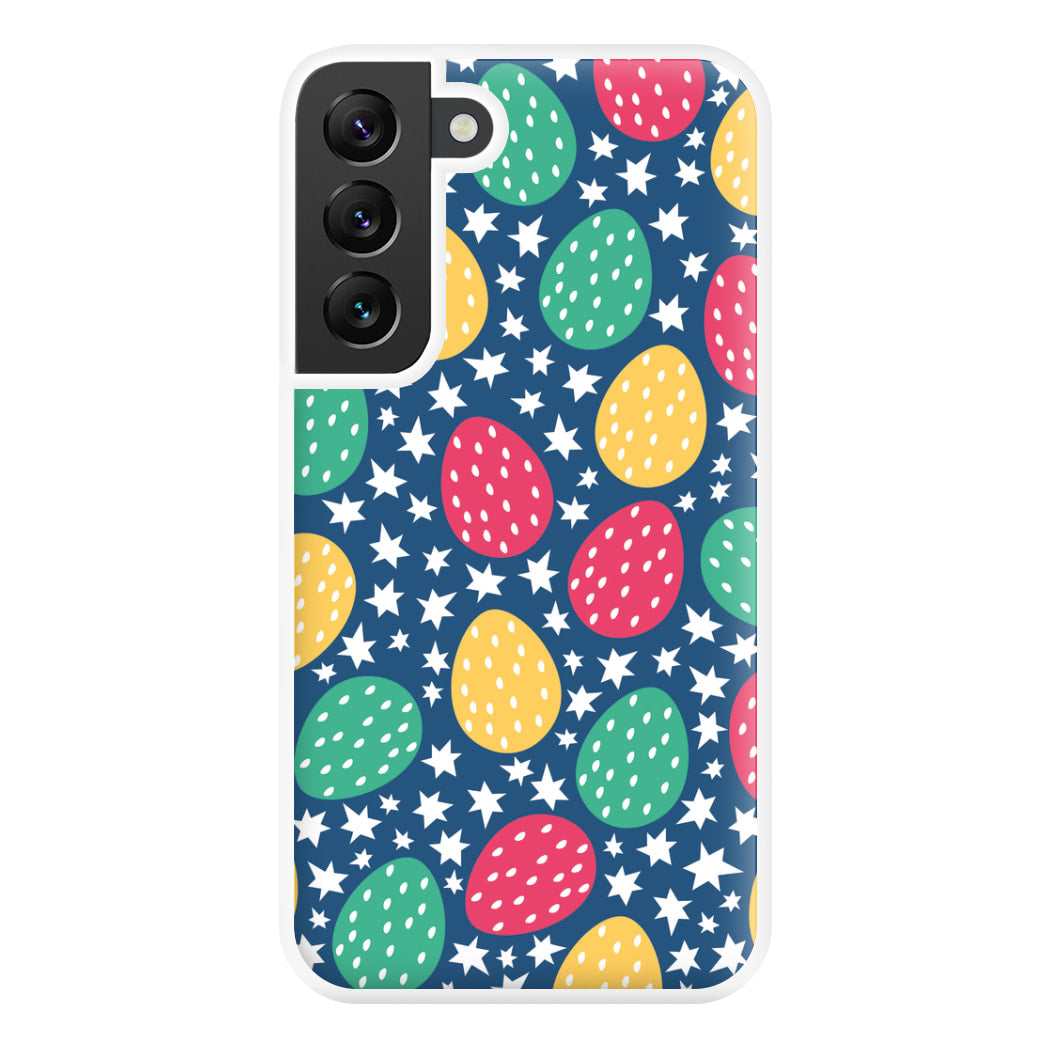 Blue Easter Eggs - Easter Patterns Phone Case for Galaxy S22 Plus