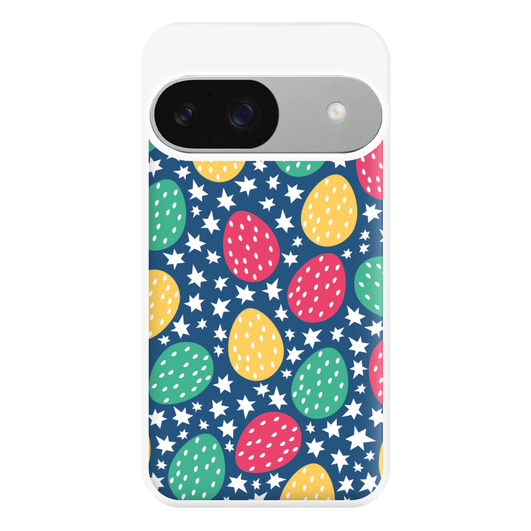 Blue Easter Eggs - Easter Patterns Phone Case for Google Pixel 9 / 9 Pro