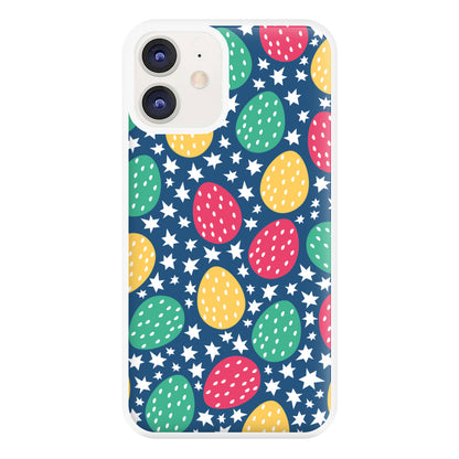 Blue Easter Eggs - Easter Patterns Phone Case for iPhone 12 / 12 Pro