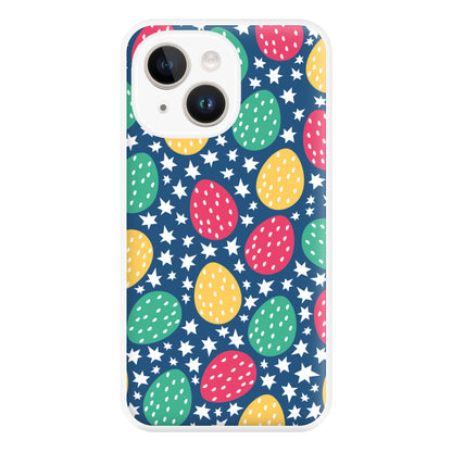 Blue Easter Eggs - Easter Patterns Phone Case for iPhone 14 Plus