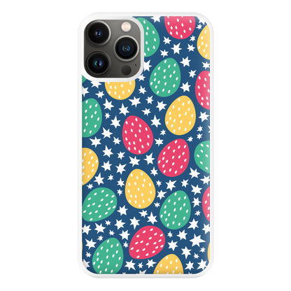 Blue Easter Eggs - Easter Patterns Phone Case for iPhone 13 Pro Max