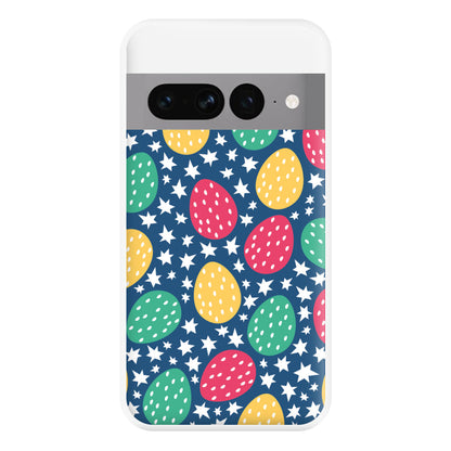 Blue Easter Eggs - Easter Patterns Phone Case for Google Pixel 7 Pro