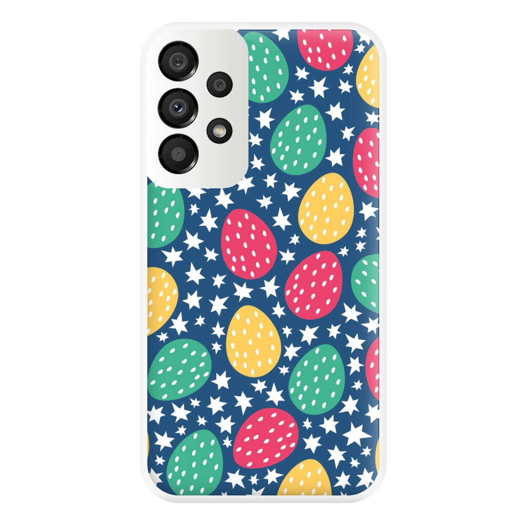 Blue Easter Eggs - Easter Patterns Phone Case for Galaxy A33