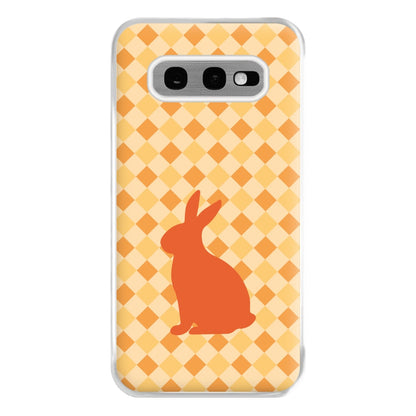 Orange Rabbit - Easter Patterns Phone Case for Galaxy S10e