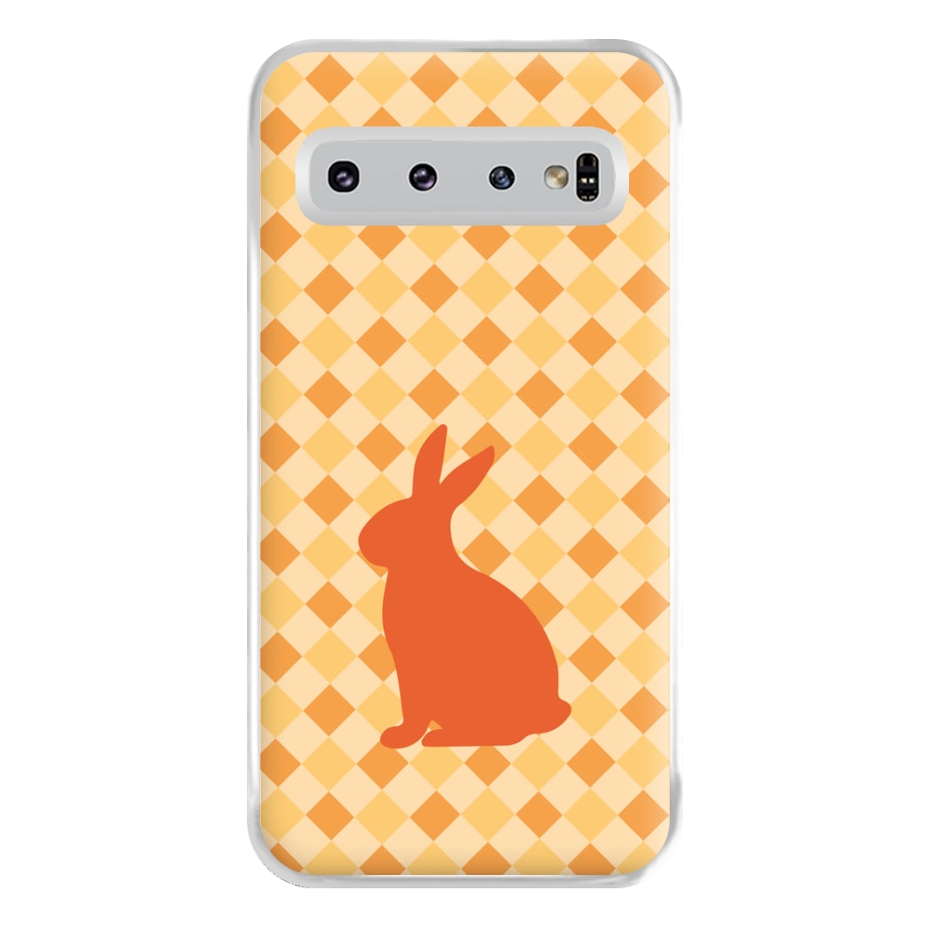 Orange Rabbit - Easter Patterns Phone Case for Galaxy S10 Plus