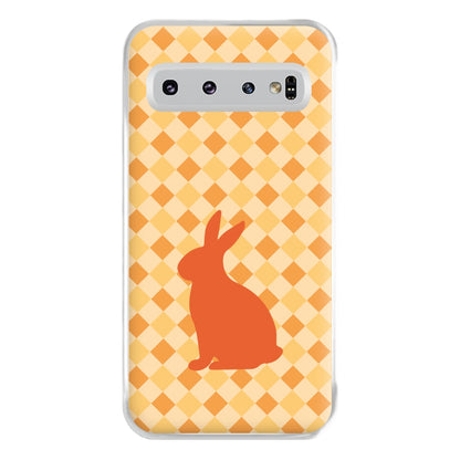 Orange Rabbit - Easter Patterns Phone Case for Galaxy S10 Plus