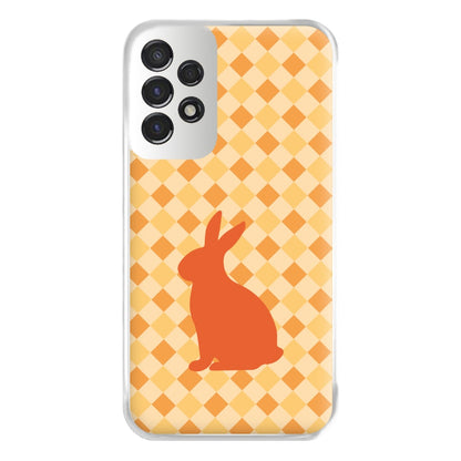 Orange Rabbit - Easter Patterns Phone Case for Galaxy A53